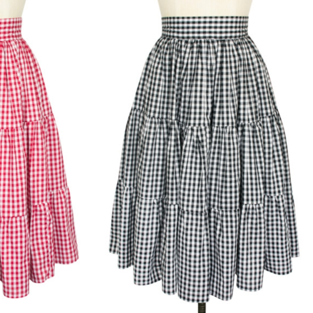 Black Gingham Bonita Skirt